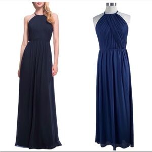 BILL LEVKOFF Halter Neck Chiffon A-Line Gown size 6